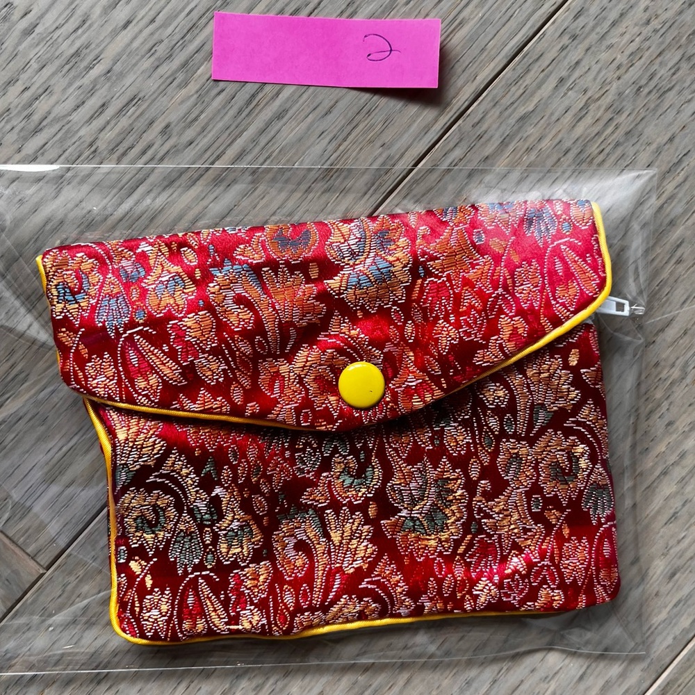 **NEW** - #2 MINI EMBROIDERED ZIPPERED POUCH